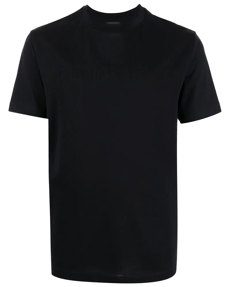 Emporio Armani T-Shirt mit Logo-Print - Schwarz Schwarz