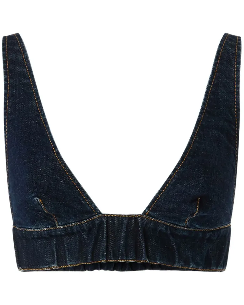 Pinko Cropped-Jeanstop - Blau Blau