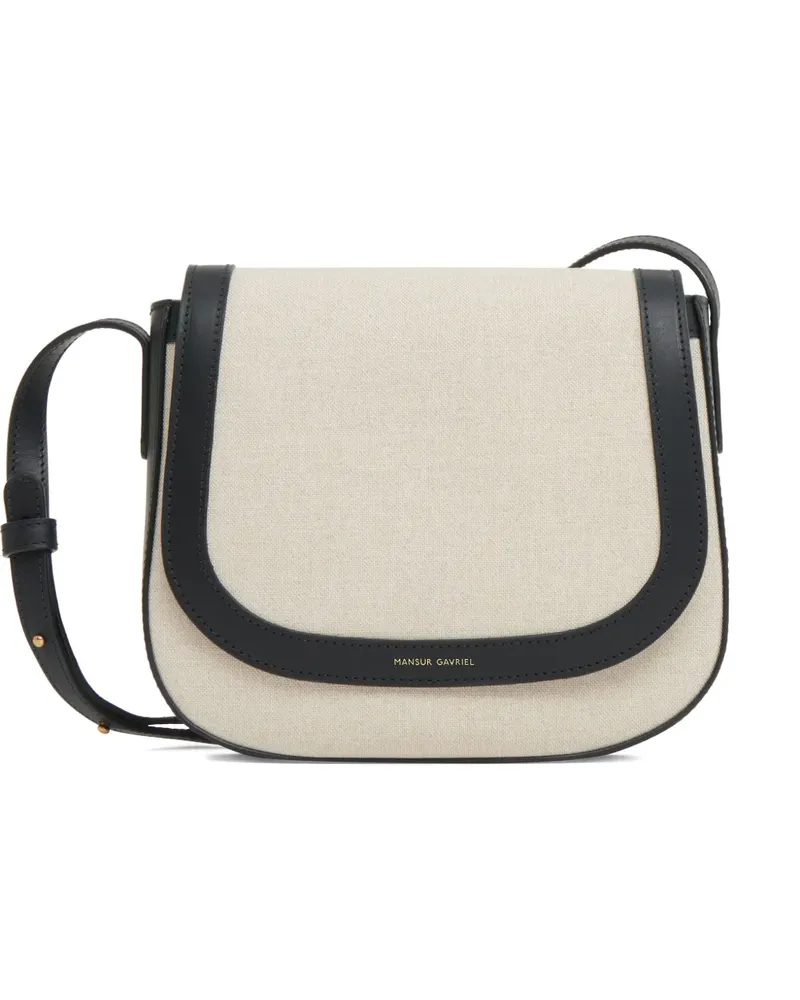 Mansur Gavriel Schultertasche aus strukturiertem Canvas - Nude Nude
