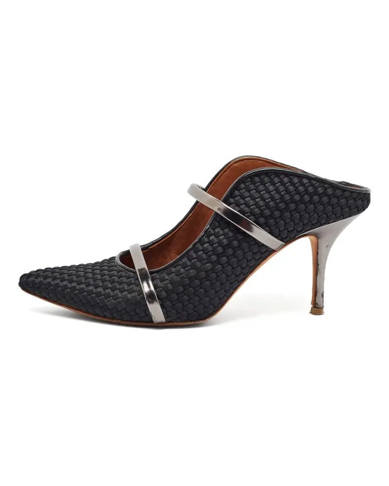 Malone Souliers Maureen Mules mit überkreuzten Riemen - Schwarz Schwarz