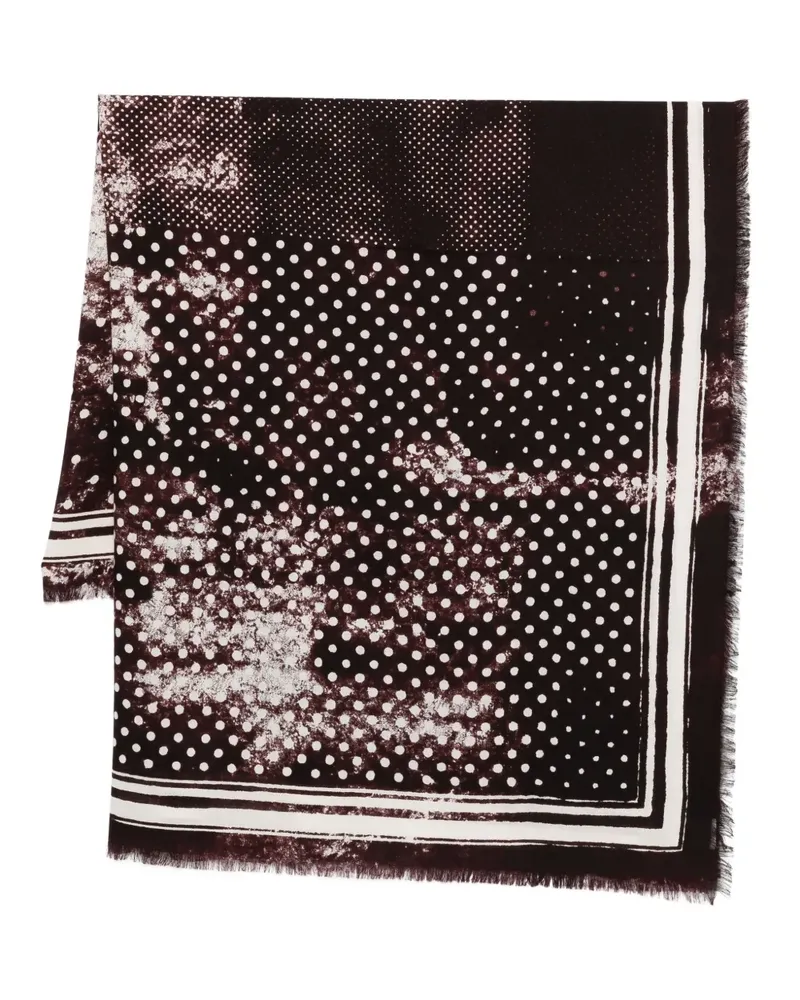 Destin Schal mit Polka Dots - Braun Braun