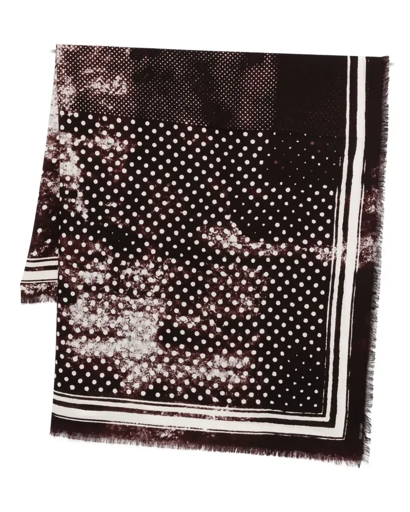 Destin Schal mit Polka Dots - Braun Braun