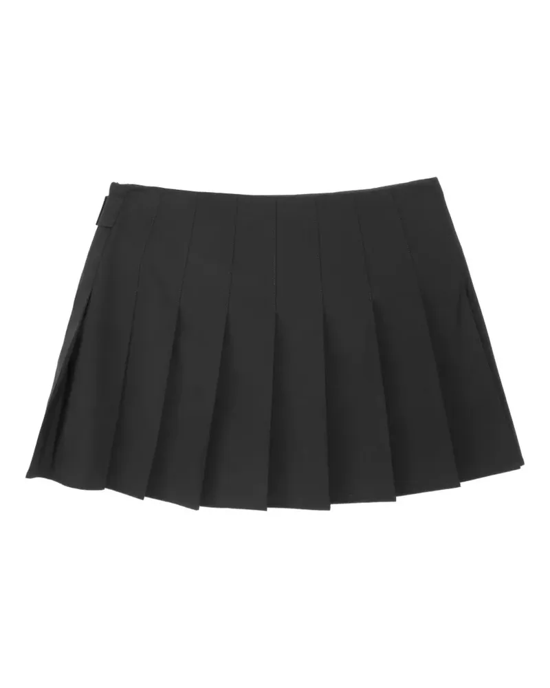 Vera Wang buckle-detail pleated skirt - Schwarz Schwarz