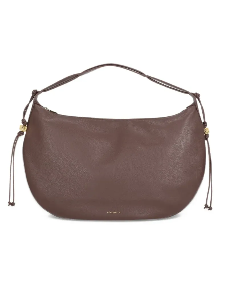 Coccinelle large Tess grained leather tote bag - Braun Braun