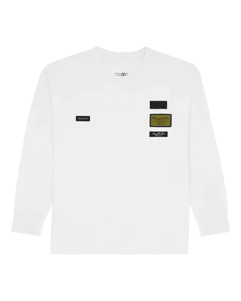 Maison Margiela patch long-sleeved T-shirt - Weiß Weiß