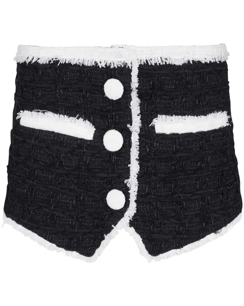 Balmain Minirock aus Tweed - Schwarz Schwarz