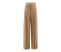 Laila Wide-Leg-Hose mit Seitenschlitz - Nude