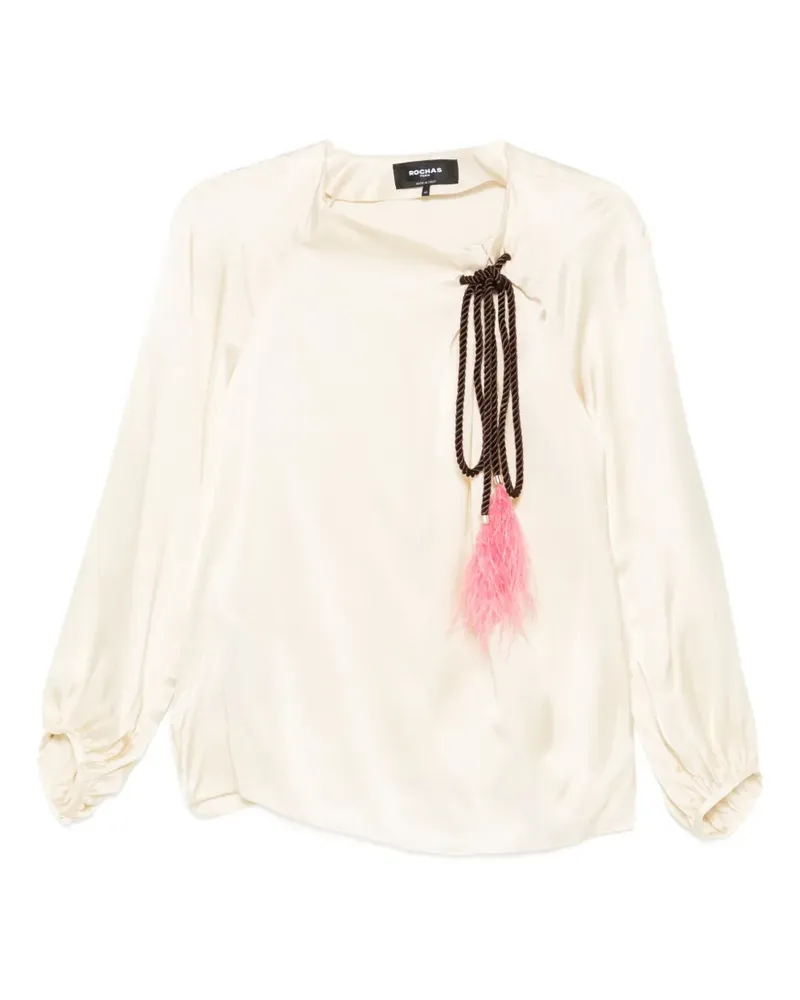 Rochas corddetail blouse - Nude Nude