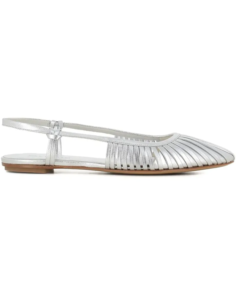 Roberto del Carlo Slingback-Ballerinas mit Riemen - Silber Silber