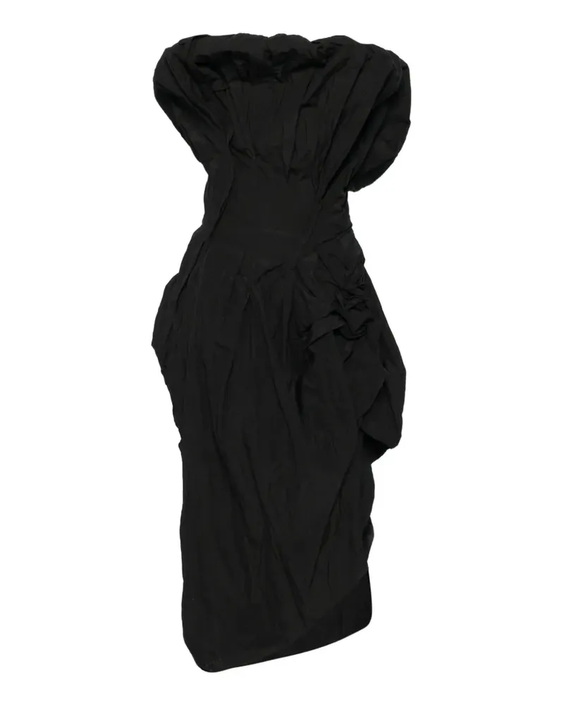 Magda Butrym ruffled midi dress - Schwarz Schwarz