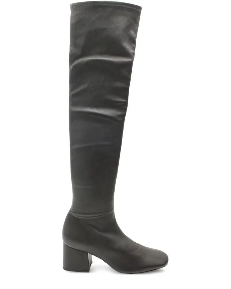 by FAR Carlos leather over-the-knee boots - Schwarz Schwarz