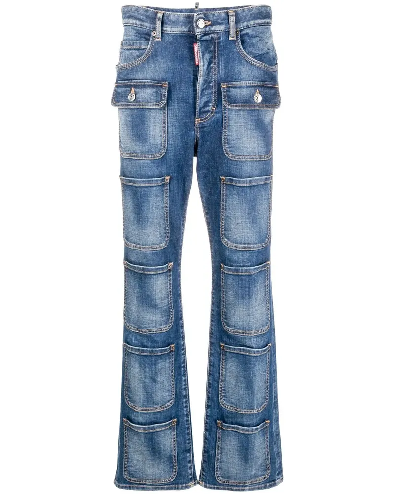 Dsquared2 Jeans mit hohem Bund - Blau Blau