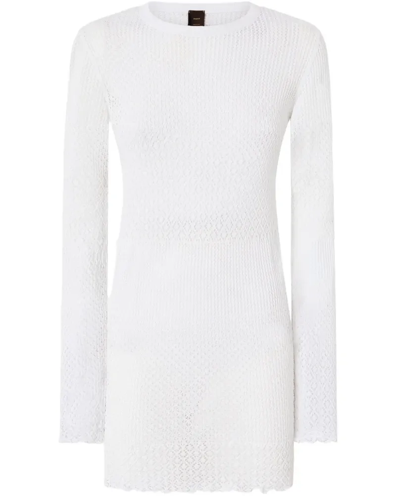 Pinko Geripptes Kleid - Weiß Weiß