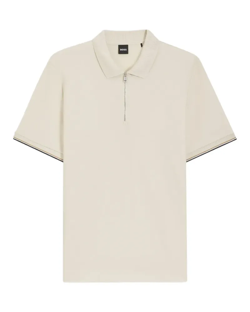 HUGO BOSS cotton-piqué polo shirt - Nude Nude