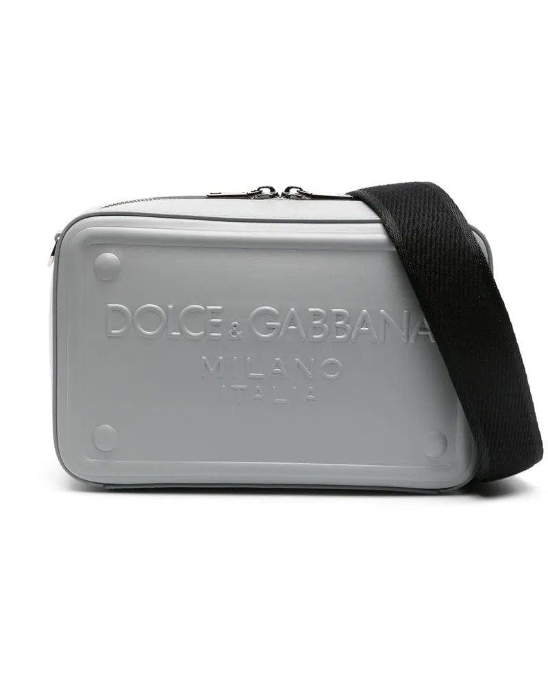 Dolce & Gabbana Schultertasche mit erhöhtem Logo - Grau Grau