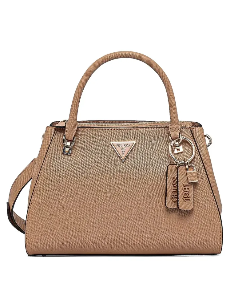 Guess Handtasche mit Logo-Schild - Nude Nude