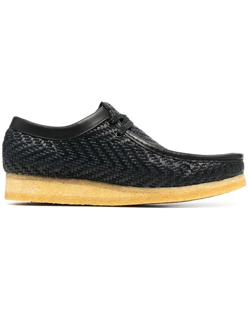 Clarks Gewebte Slip-On-Sneakers Schwarz