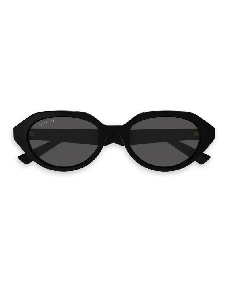 Gucci geometric-frame sunglasses - Schwarz Schwarz