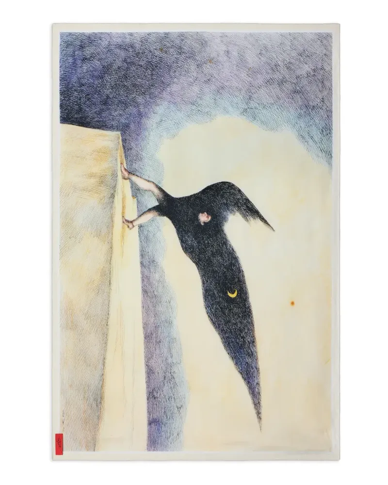 Christophe Lemaire x Roland Topor La Nuit 1972 Seidenschal - Nude Nude