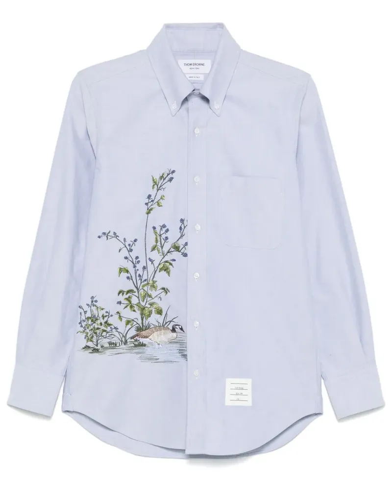 Thom Browne Besticktes Hemd - Blau Blau