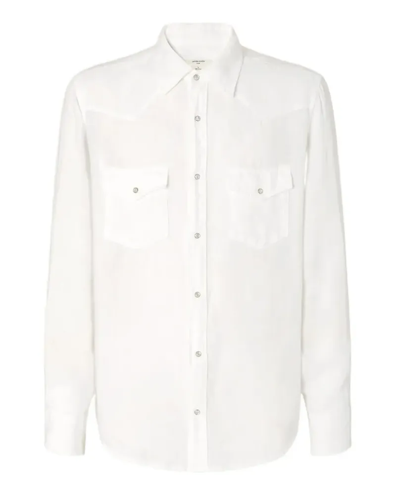 Jacob Cohën western-yoke flap-pocket shirt - Weiß Weiß