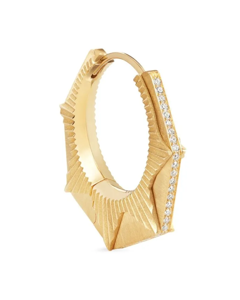 Marie Lichtenberg 18kt NYC GM Gelbgoldcreole mit Diamant Gold