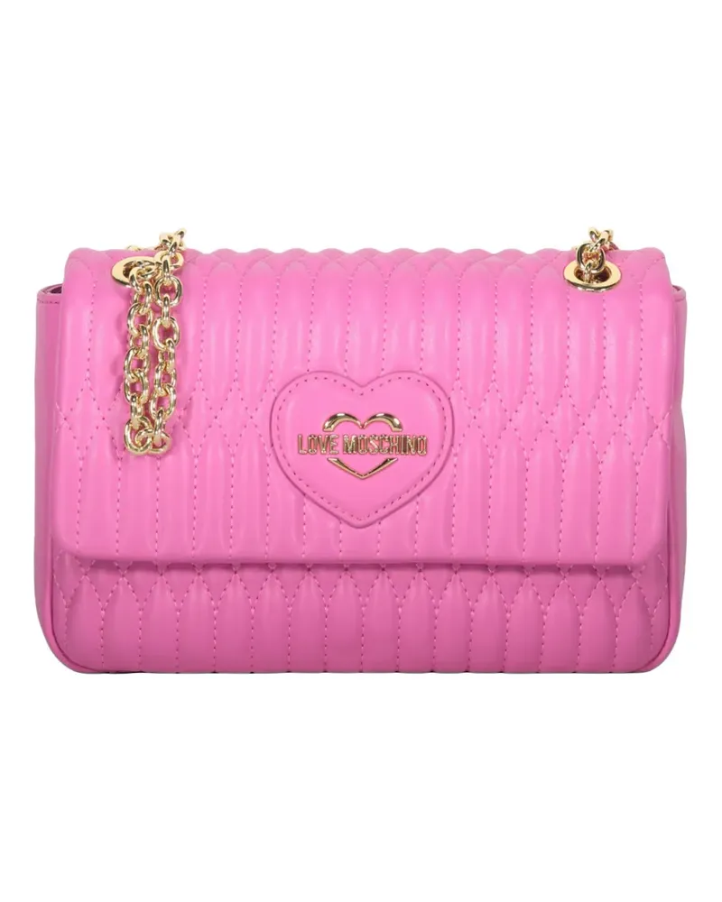 Moschino quilted heart shoulder bag - Rosa Rosa
