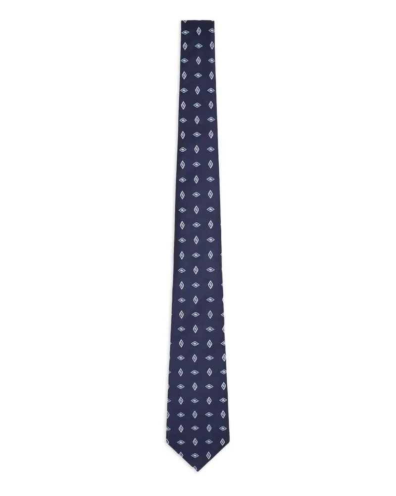 Giorgio Armani Geometrisch gemusterte Seidenkrawatte - Blau Blau