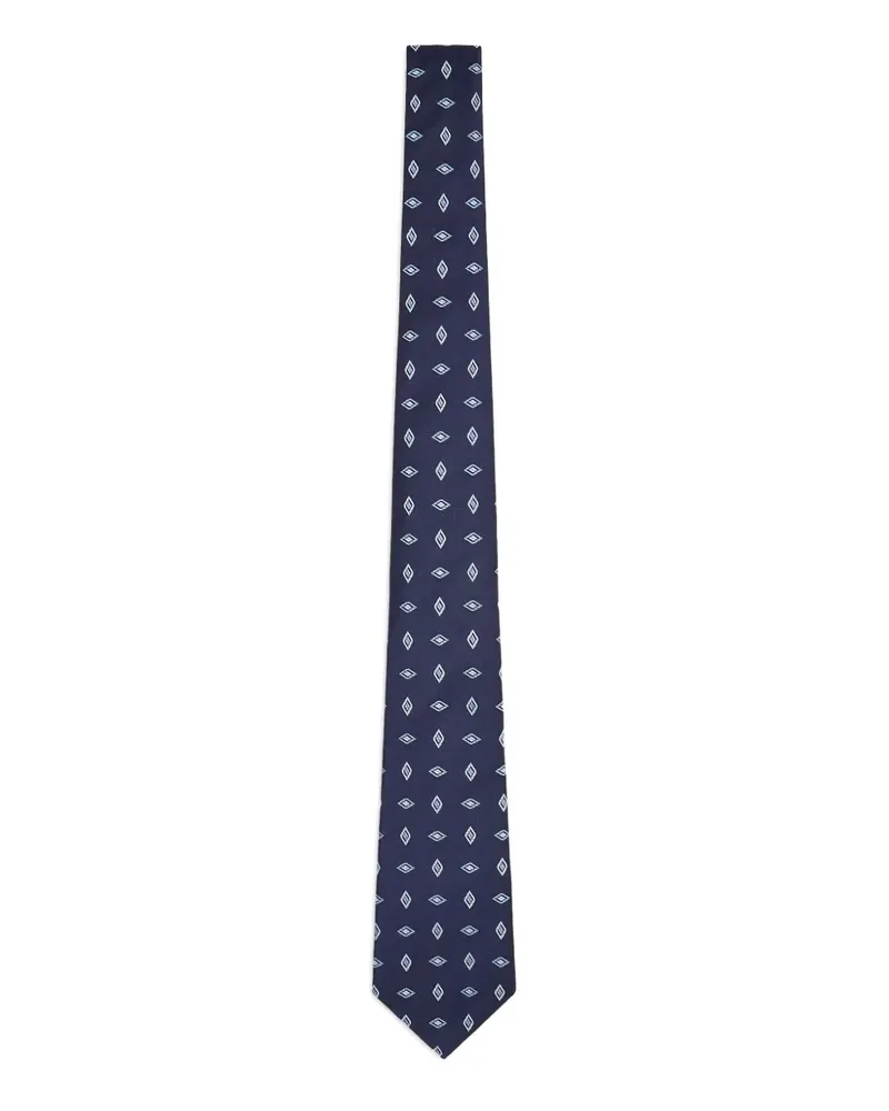 Giorgio Armani geometric-pattern silk tie - Blau Blau