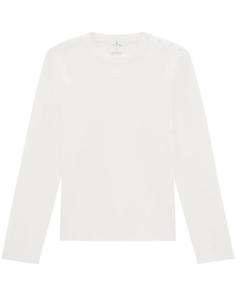 Courrèges Pullover mit Logo-Patch - Weiß Weiß
