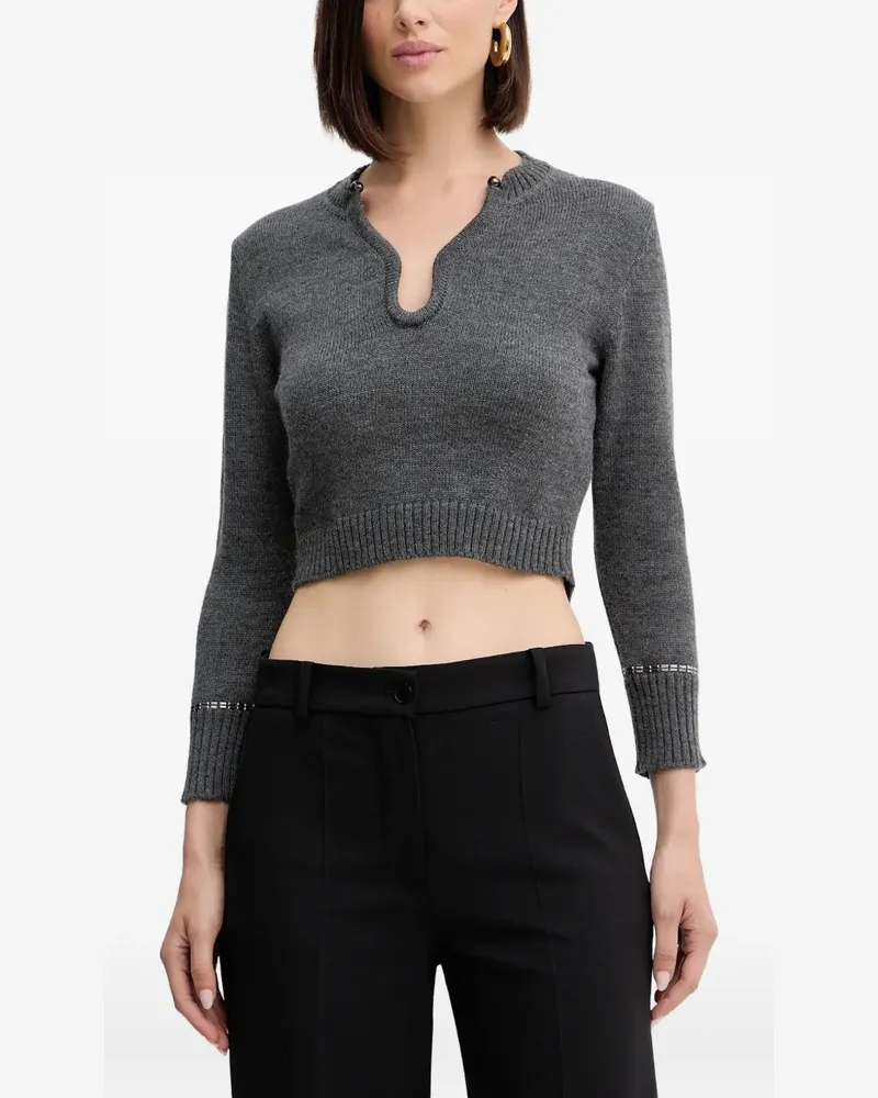 Simona Corsellini Verzierter Pullover - Grau Grau