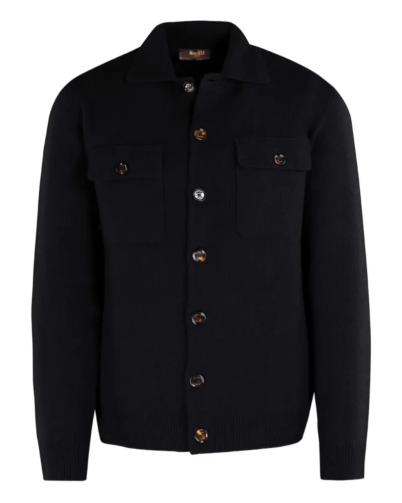 MOORER Allyn-ws3 chest-pockets cardigan - Schwarz Schwarz