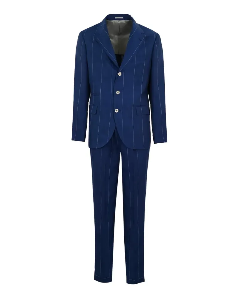 Brunello Cucinelli Anzug mit Nadelstreifen - Blau Blau