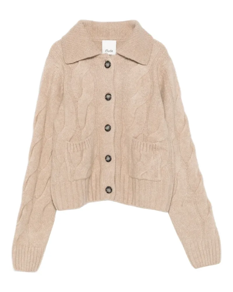 ALLUDE cable-knit cardigan - Nude Nude