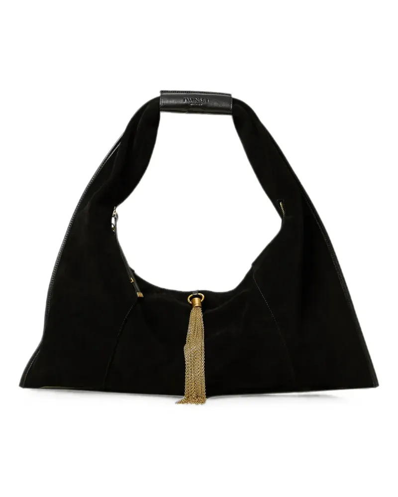 Twin-Set Beuteltasche mit Quaste - Schwarz Schwarz