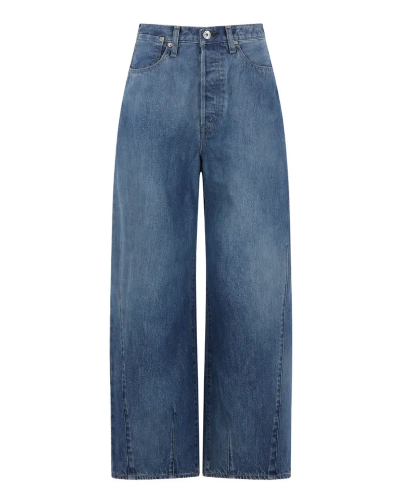 KURO Jeans mit weitem Bein - Blau Blau