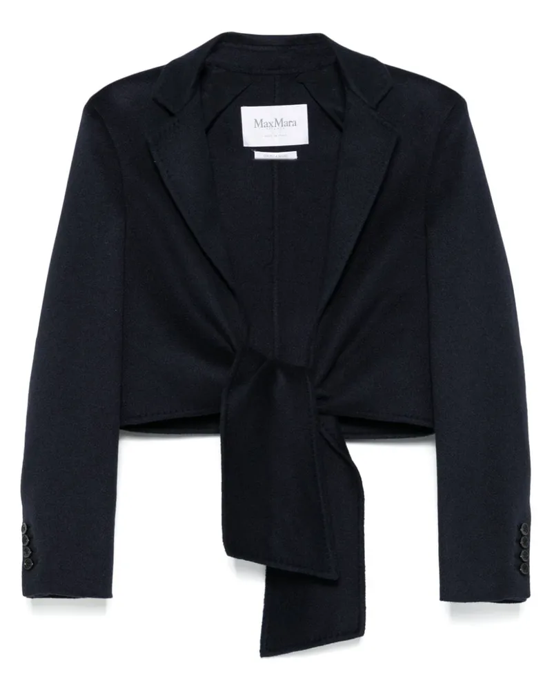 Max Mara Jacke mit Schärpe - Blau Blau