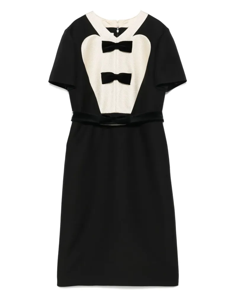 Valentino Garavani Midikleid mit Schleifendetail - Schwarz Schwarz