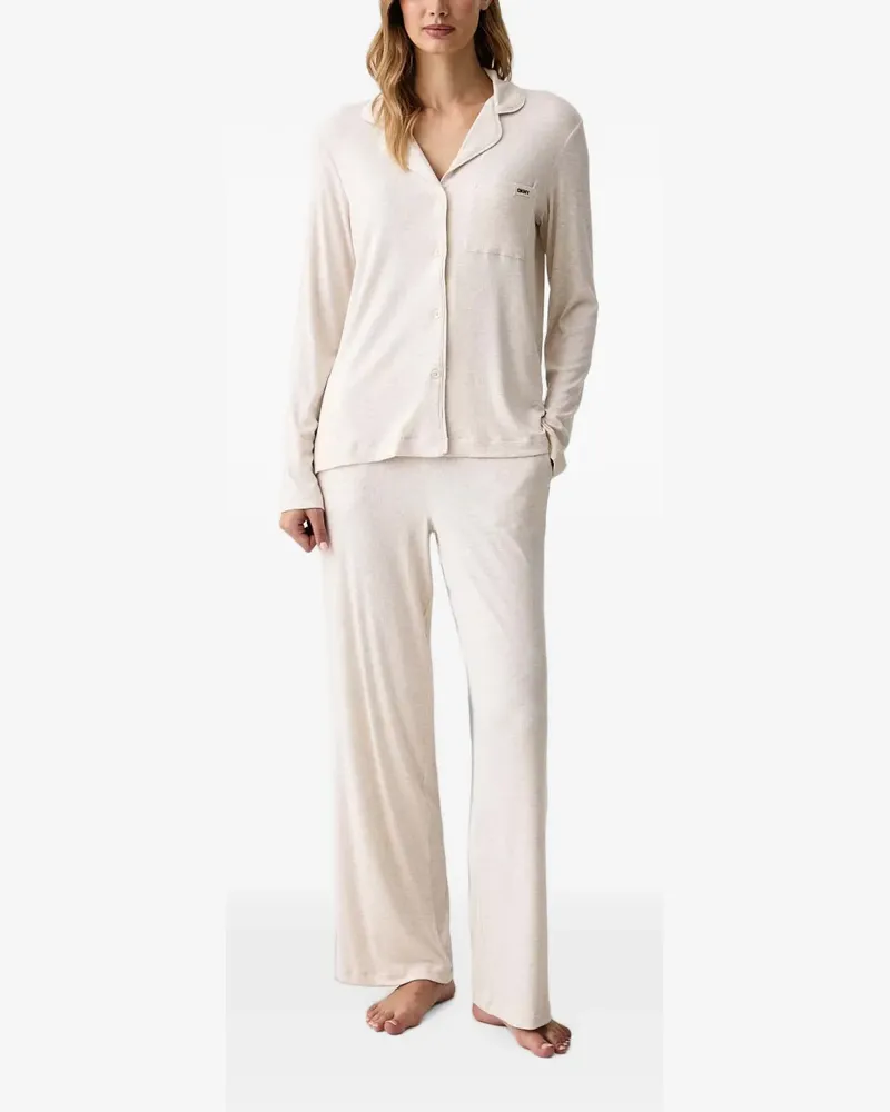 DKNY ribbed-knit pyjamas - Weiß Weiß