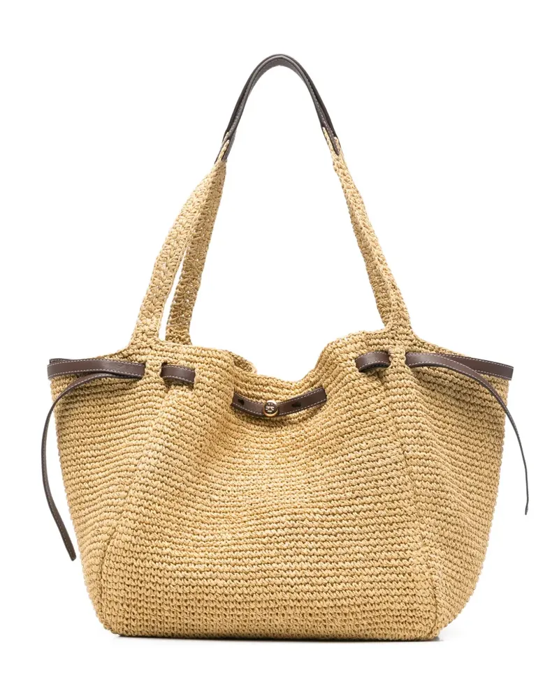 Tory Burch Gewebte Romy Tote Bag - Nude Nude