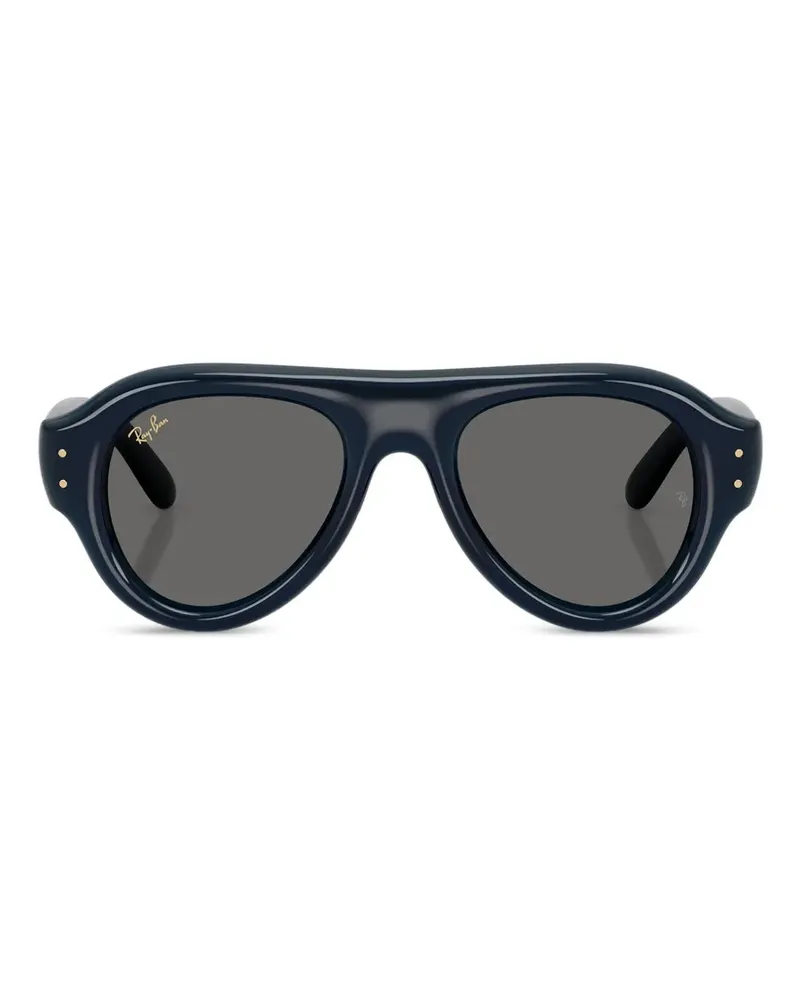 Ray Ban Sonnenbrille mit rundem Gestell - Blau Blau