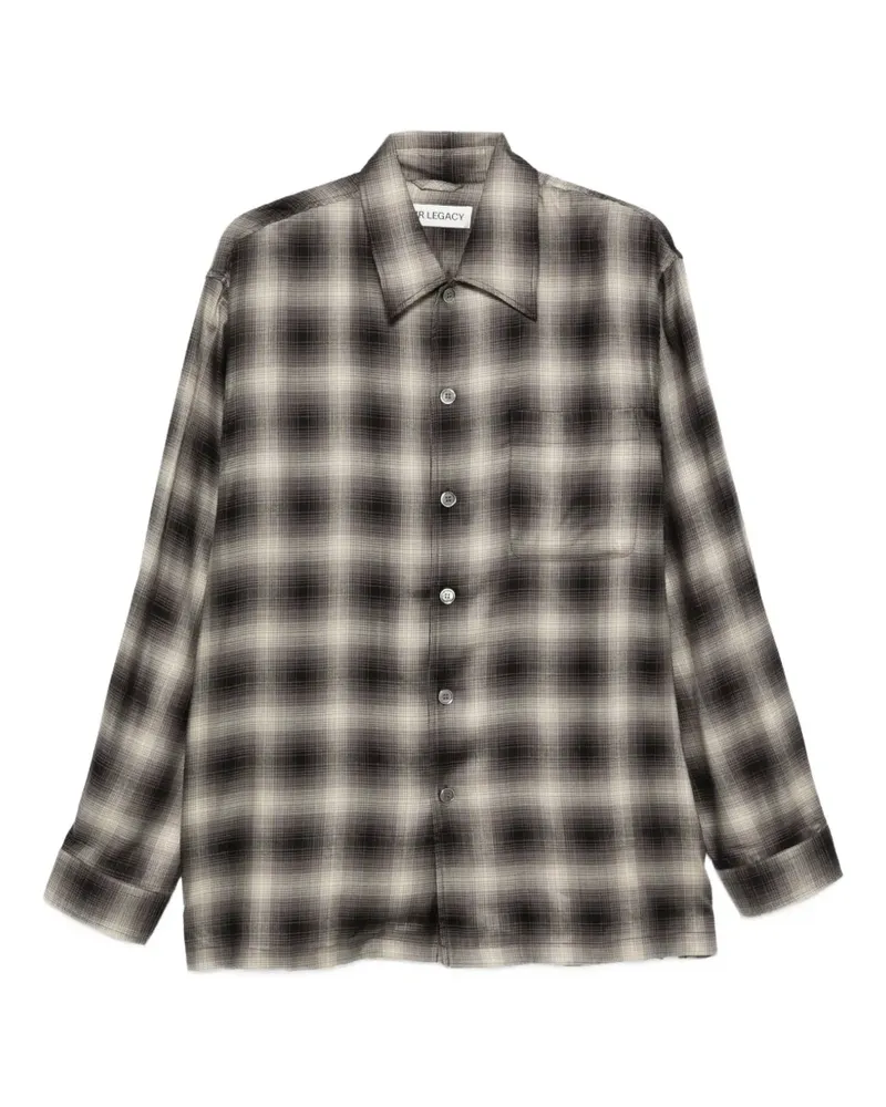 Our Legacy Taos check-print saloon shirt - Schwarz Schwarz