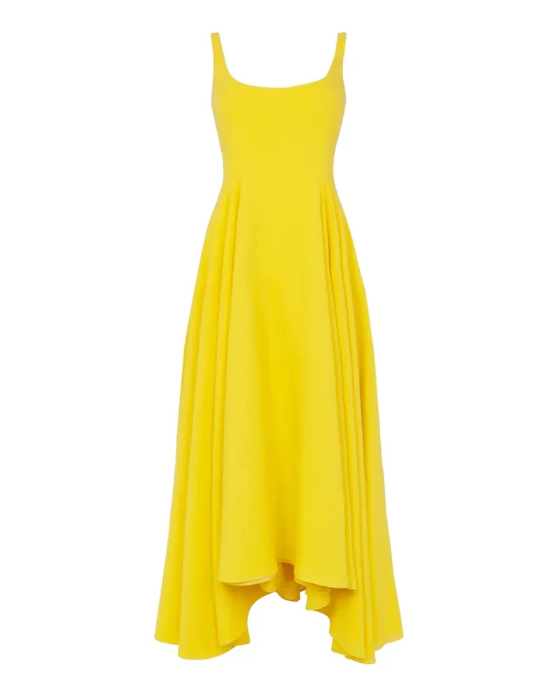 Roksanda Ilincic Awn pleated asymmetric dress - Gelb Gelb