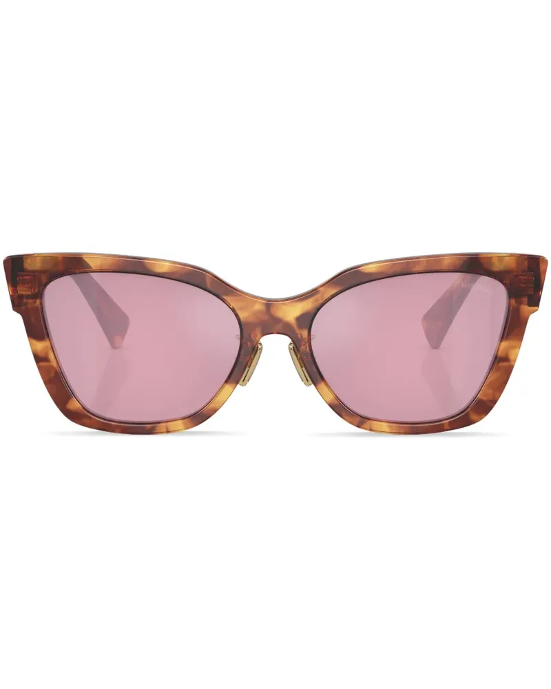 Miu Miu Sonnenbrille mit Cat-Eye-Gestell - Schwarz Schwarz