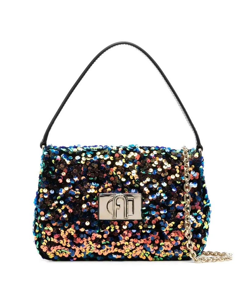 Furla Mini-Tasche mit Pailletten - Schwarz Schwarz