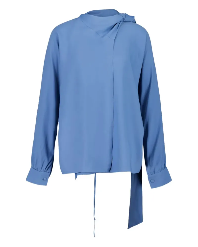PAULA Gewickelte Bluse - Blau Blau