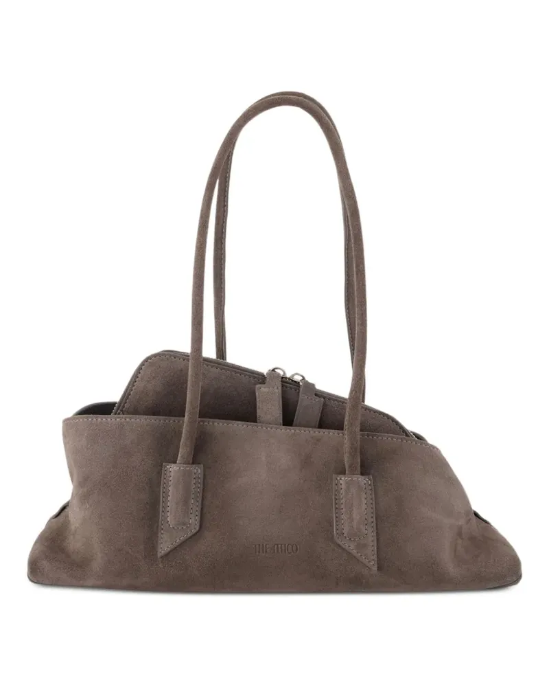 ATTICO Kleine La Passeggiata Schultertasche aus Wildleder - Grau Grau