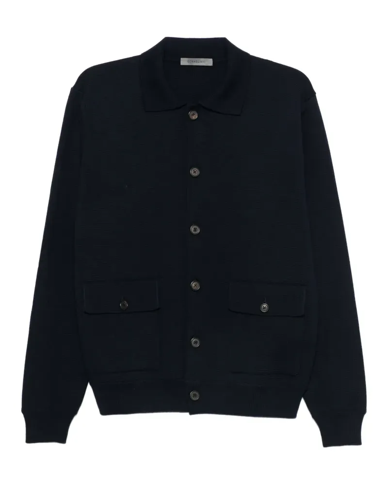 Corneliani Geknöpfter Cardigan mit Klappentasche - Blau Blau