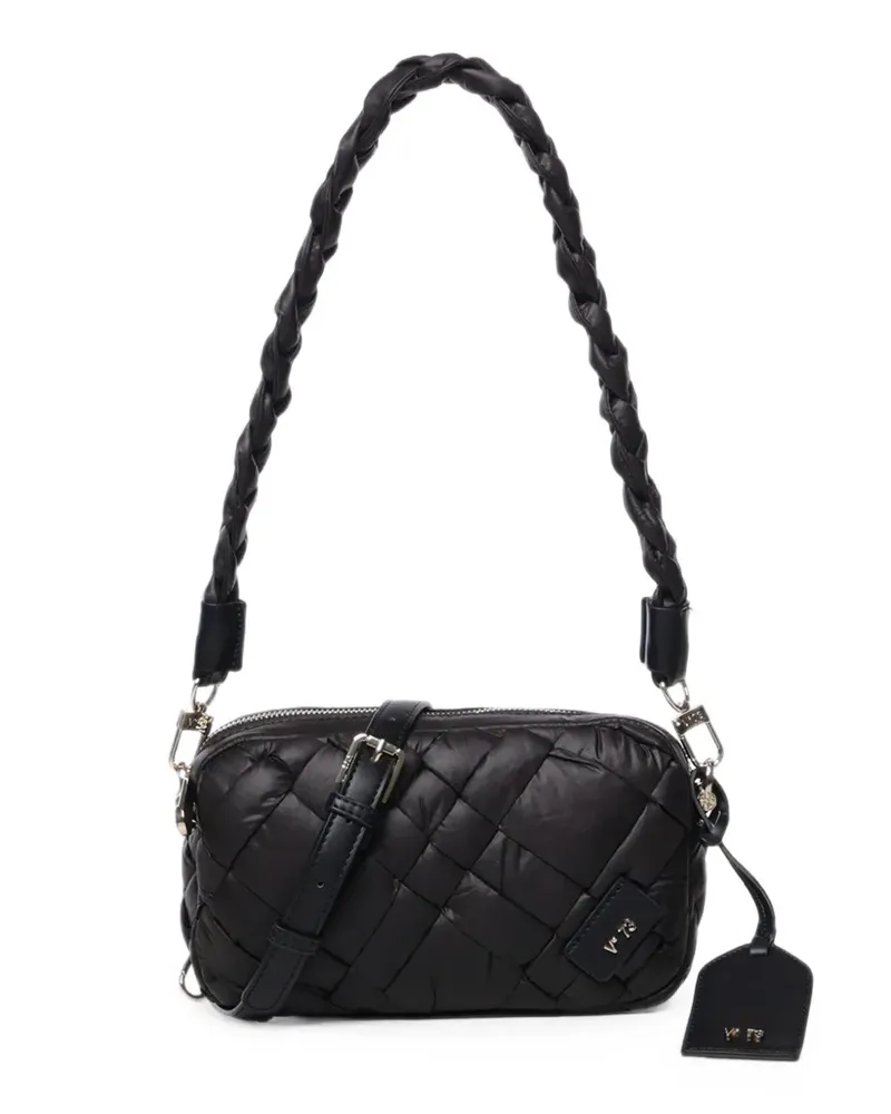 V°73 Tormalina padded woven-effect shoulder bag - Schwarz Schwarz