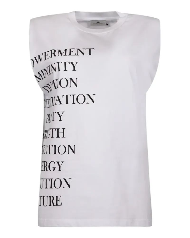 Elisabetta Franchi lettering tank top - Weiß Weiß